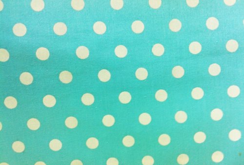 7891234001832 - PANOAH SELF ADHESIVE FABRIC ROLL, 18.5-INCH BY 3.2-FEET, BIG WHITE DOTS ON TURQUOISE BLUE
