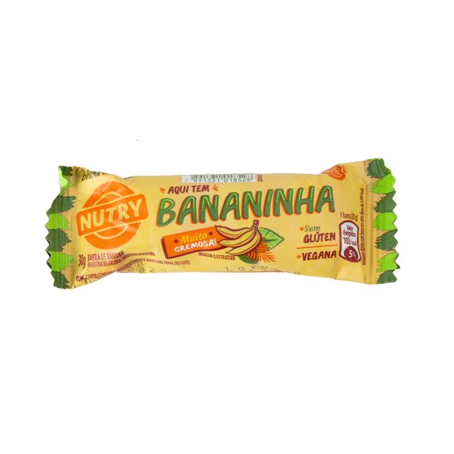 7891331018528 - BARRA DE BANANA NUTRY COM AÇÚCAR 30G