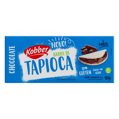 7891772157077 - BARRA DE TAPIOCA KOBBER 48G CHOCOLATE