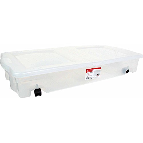 0789185641177 - RUBBERMAID CLOSET PLASTIC SPACE STORAGE WHEELED UNDERBED BOX CONTAINER