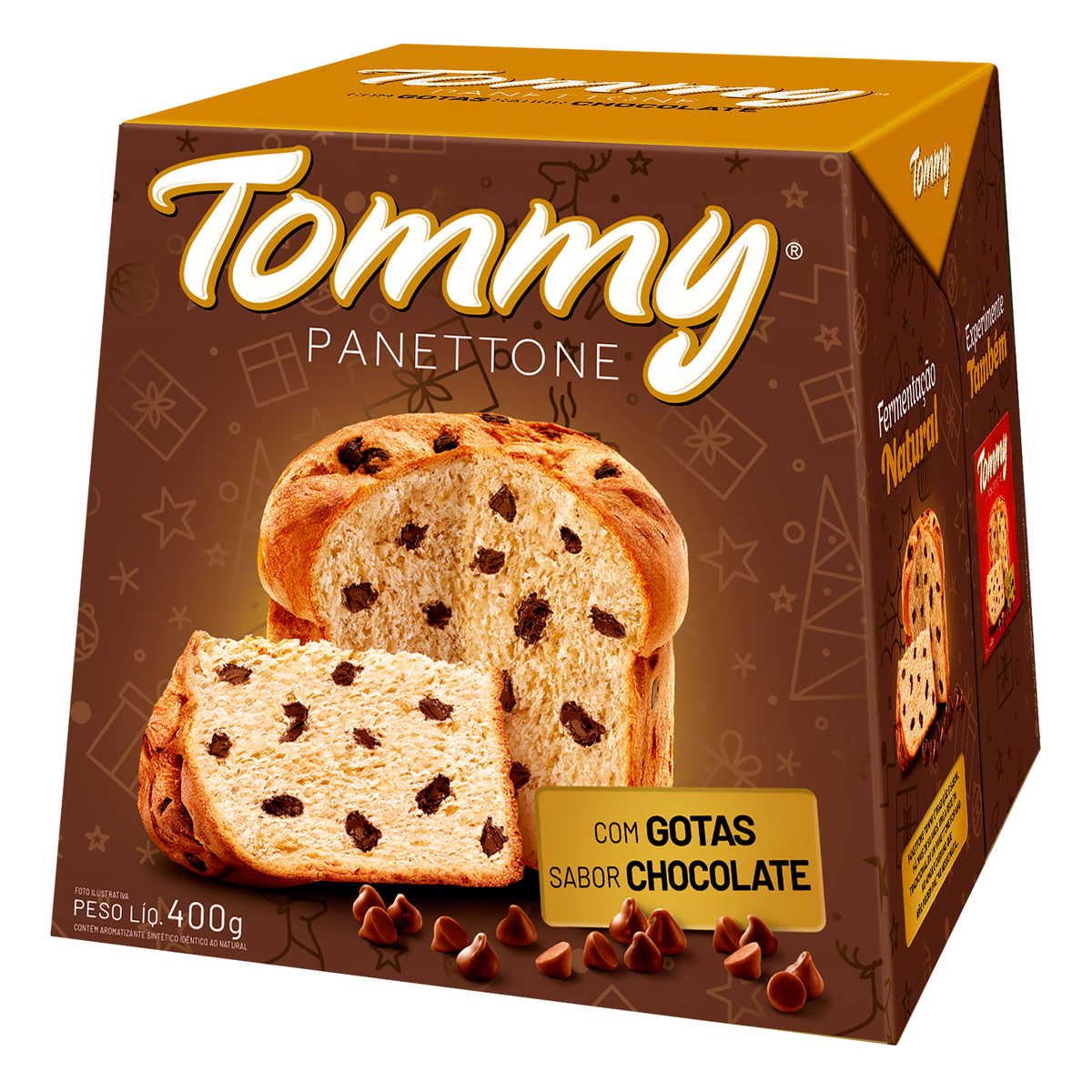 7891962018553 - PANETTONE COM GOTAS DE CHOCOLATE TOMMY CAIXA 400G