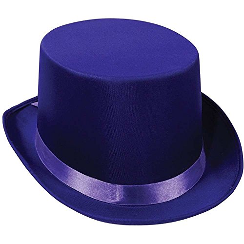 0789264248198 - SATIN SLEEK TOP HAT (PURPLE) PARTY ACCESSORY (1 COUNT)