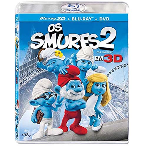 7892770033899 - BLU-RAY 3D 2D DVD - OS SMURFS 2 COMBO 3 DISCOS