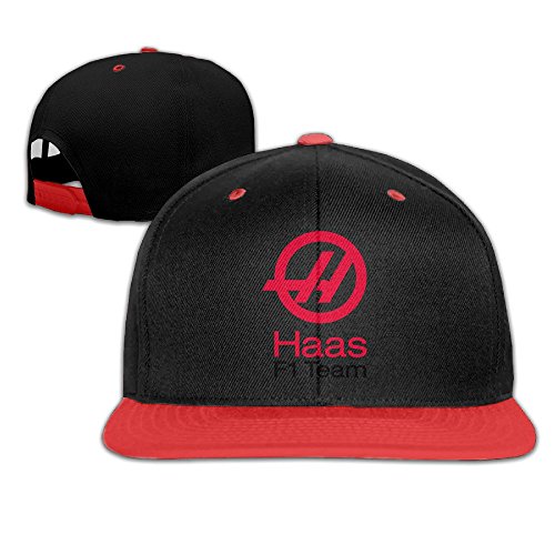 7892820802185 - WYUZHEN KID'S HAAS F1 TEAM HIP-HOP SNAPBACK HAT CAPS RED
