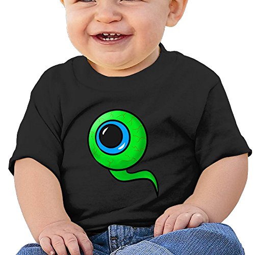 7892820807180 - HZERUI INFANTS &TODDLERS BABY'S JACKSEPTICEYE EYEBALL T-SHIRT BLACK 6 M FOR 6-24 MONTHS.