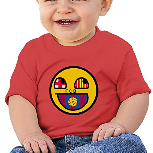 7892820810838 - HZERUI INFANTS &TODDLERS BABY'S FUTBOL CLUB BARCELONA T-SHIRT RED 6 M FOR 6-24 MONTHS.