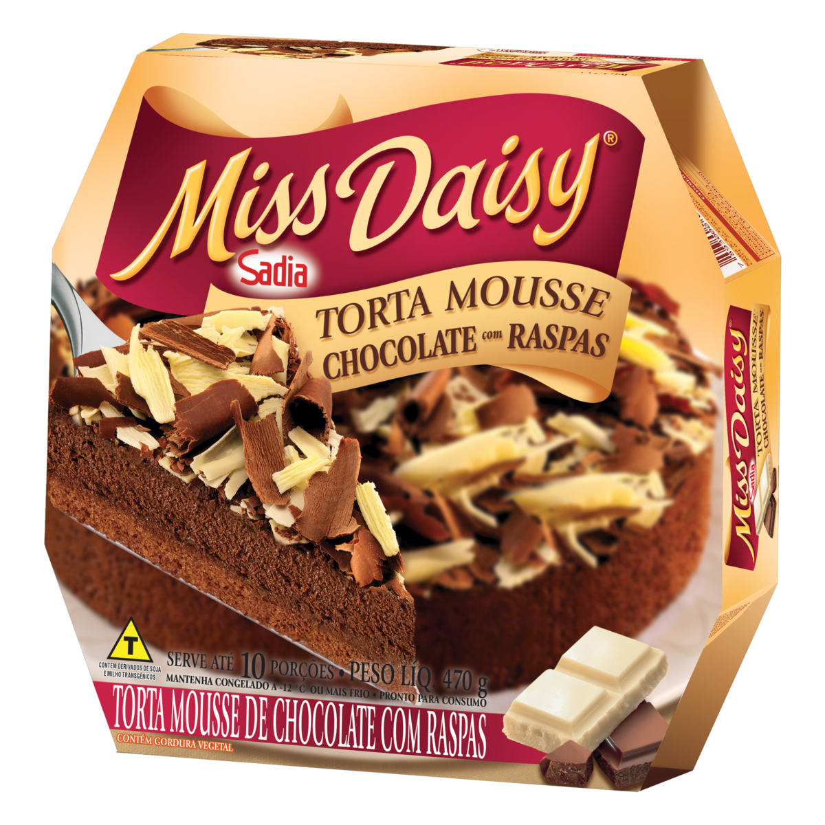 7893000779501 - TORTA MOUSSE DE CHOCOLATE COM RASPAS MISS DAISY CAIXA 470G
