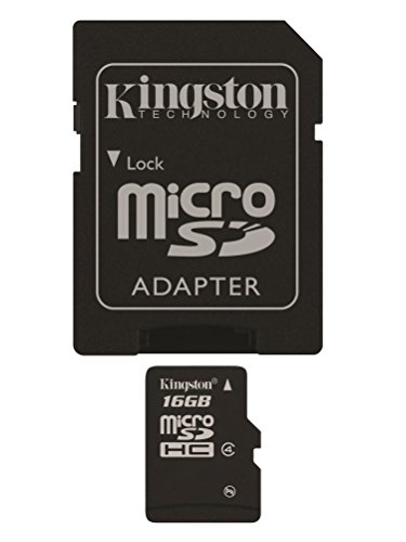 0789301420877 - KINGSTON 16 GB CLASS 4 MICROSDHC FLASH CARD WITH SD ADAPTER SDC4/16GB