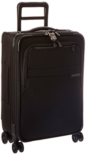 0789311108550 - BRIGGS & RILEY BASELINE DOMESTIC CARRY-ON EXP SPINNER, BLACK, ONE SIZE