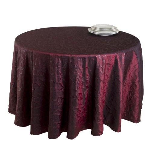 0789323233189 - SARO LIFESTYLE 8215 THE PLAZA ROUND TABLECLOTH LINERS, 90-INCH, BURGUNDY