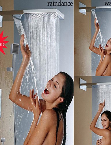 7893266417537 - XXW SHOWERS SETS THERMOSTATIC BATHROOM SHOWER FAUCET, STAINLESS STEEL 304 WALL MOUNTED CHROME WATERFALL AND RAINFALL SHOWER HEAD