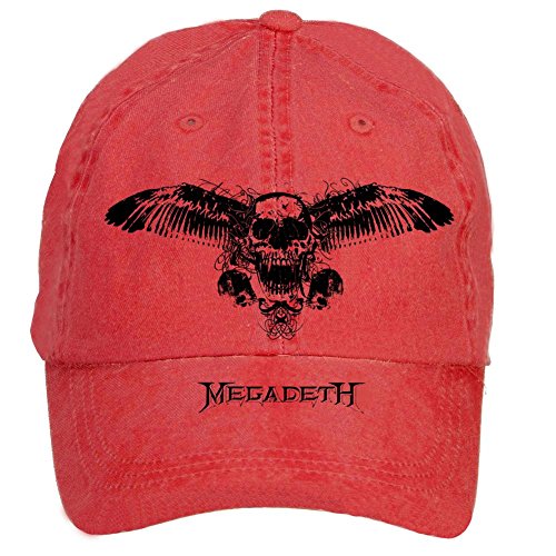 7893302926757 - MEGADETH ADJUSTABLE DESIGNED SNAPBACK CAPS FOR MALE BY FASHIO SHIR RED ONE SIZE
