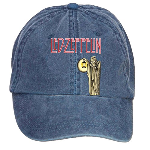 7893302928126 - LED ZEPPELIN BAND ADJUSTABLE DESIGNED HATS FOR MAN BY FASHIO SHIR NAVY ONE SIZE