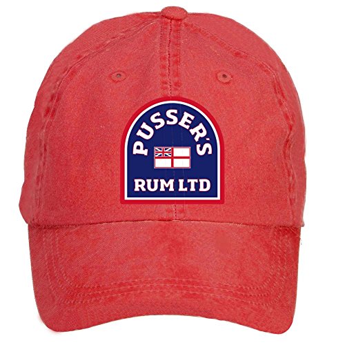 7893302937791 - NUSAJJ PUSSER'S RUM LOGO UNSTRUCTURED 100% COTTON HATS DESIGN FOR FEMALE RED ONE SIZE