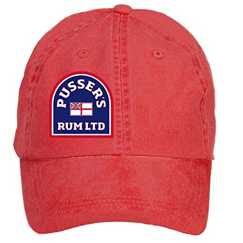 7893302938194 - NUSAJJ PUSSER'S RUM LOGO UNSTRUCTURED 100% COTTON BASEBALL CAPS DESIGN FOR MALES RED ONE SIZE