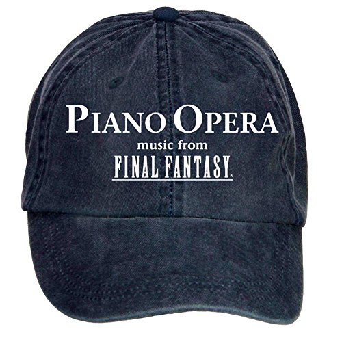 7893302997528 - PIANO OPERA FINAL FANTASY ADJUSTABLE DESIGNED UNISEX HATS BY FASHIO SHIR NAVY ONE SIZE