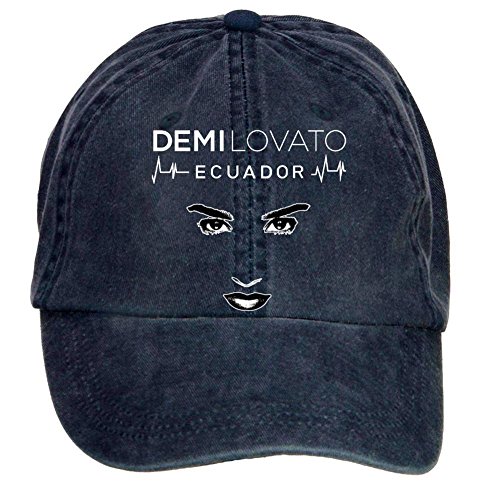 7893302997849 - DEMI LOVATO POSTER ADJUSTABLE DESIGNED UNISEX HATS BY FASHIO SHIR NAVY ONE SIZE
