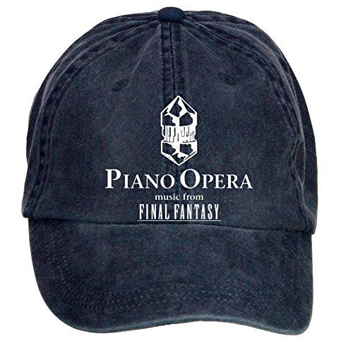 7893302997887 - PIANO OPERA FINAL FANTASY WALLPAPER ADJUSTABLE DESIGNED UNISEX SNAPBACK CAPS BY FASHIO SHIR NAVY ONE SIZE