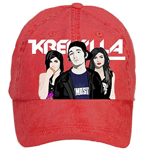 7893302997917 - KREWELLA POSTER ADJUSTABLE DESIGNED UNISEX HATS BY FASHIO SHIR RED ONE SIZE