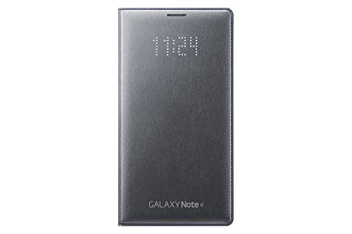 0789398316732 - SAMSUNG GALAXY NOTE 4 CASE, LED FLIP COVER - CHARCOAL BLACK