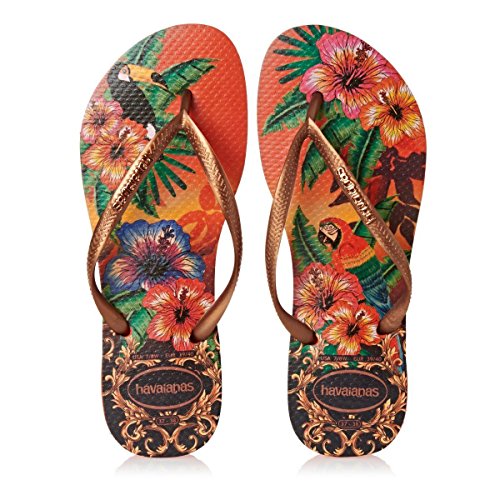 7894253555584 - HAVAIANAS WOMEN`S FLIP FLOPS SLIM TROPICAL SEXY SANDALS MANY COLORS ANY SIZE