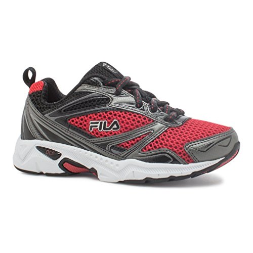 0789482451592 - FILA KID'S ROYALTY ATHLETIC SNEAKERS, RED SYNTHETIC, LEATHER, MESH, 6 BIG KID M