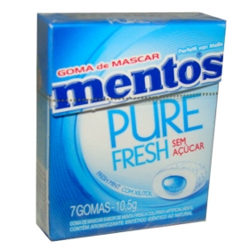7895144080017 - CHICLE MENTOS PURE FRESH MINT 12UNIDADE