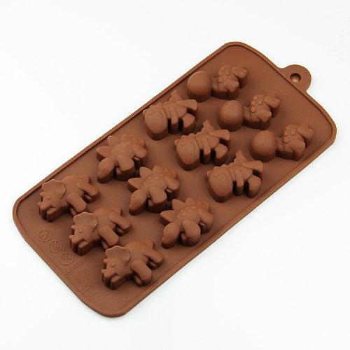 0789542475179 - WHOLEPORT 12 CAVITIES DINOSAURS SILICONE CAKE MOLD MOULD CAKE PAN HANDMADE BISCUIT MOLD