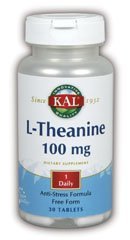 0789542542956 - KAL- L-THEANINE 100MG - 30 TABLET BY KAL