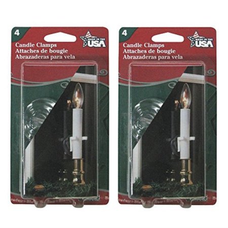 0789545314949 - ADAMS CHRISTMAS 1550-99 CANDLE CLAMPS 8 PACK (THERE ARE 2 PACKS OF 4 IN THE BAG)