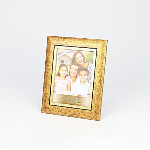 7895730119299 - WOODART DECORATIVE TABLE TOP ANTIQUE GOLD FOIL WOOD PICTURE FRAME 4-INCHES X 6-INCHES