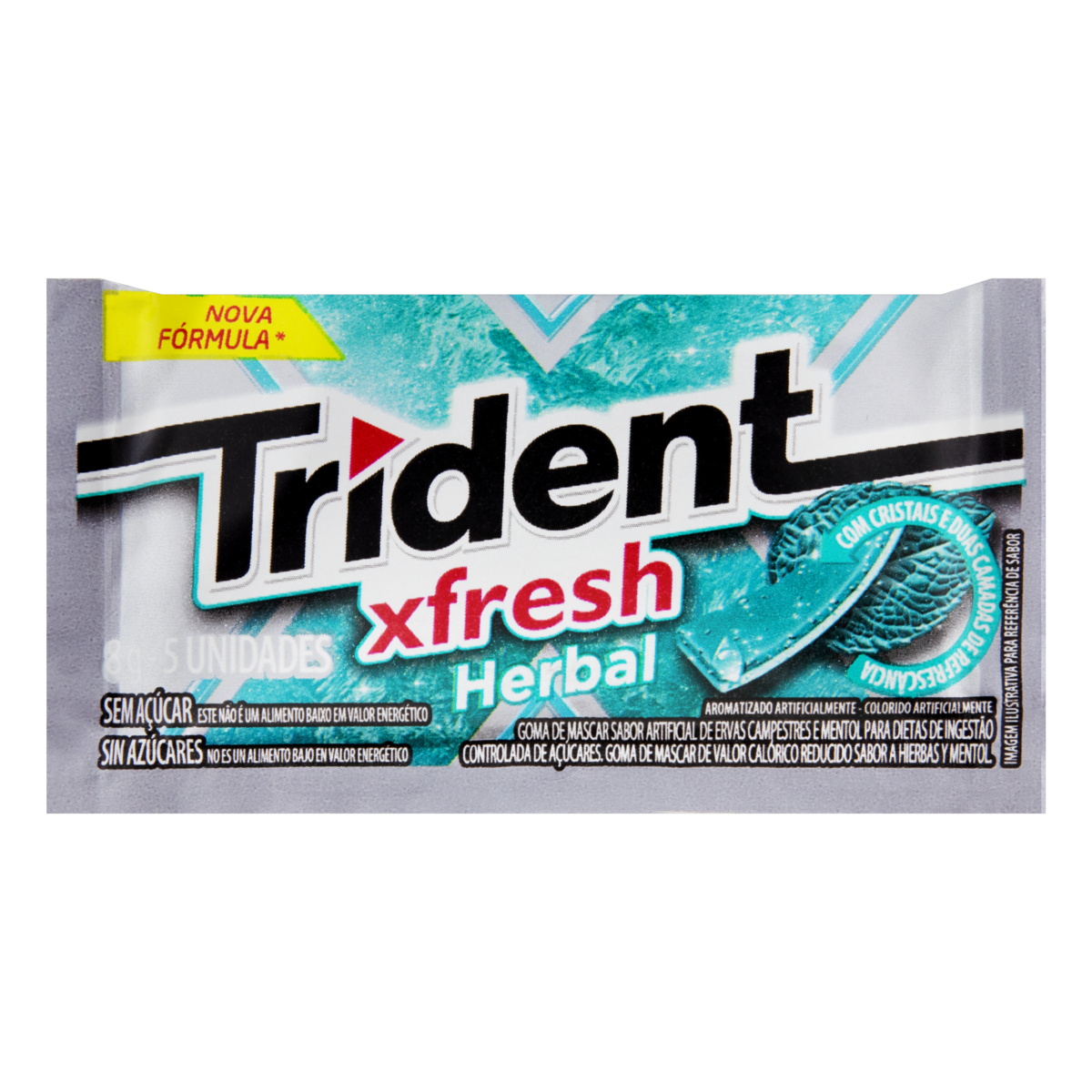 7895800400210 - CHICLE TRIDENT HERBAL FRESH 21UNIDADE X 8,5G
