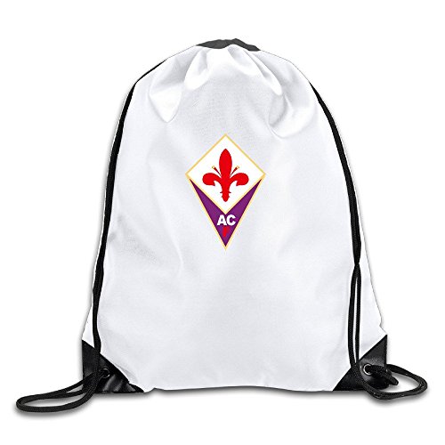 7895927755262 - FJKA I LOVE SERIE A OF FIORENTINA POLYESTER DRAWSTRING BAGS