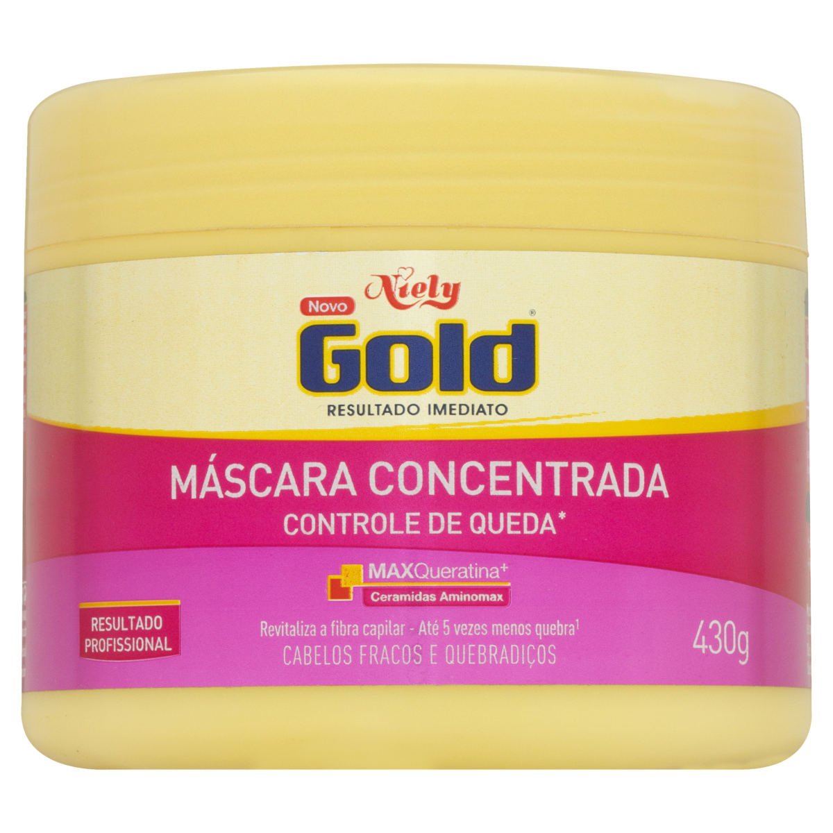 7896000722720 - MÁSCARA CONCENTRADA NIELY GOLD CONTROLE DE QUEDA POTE 430G