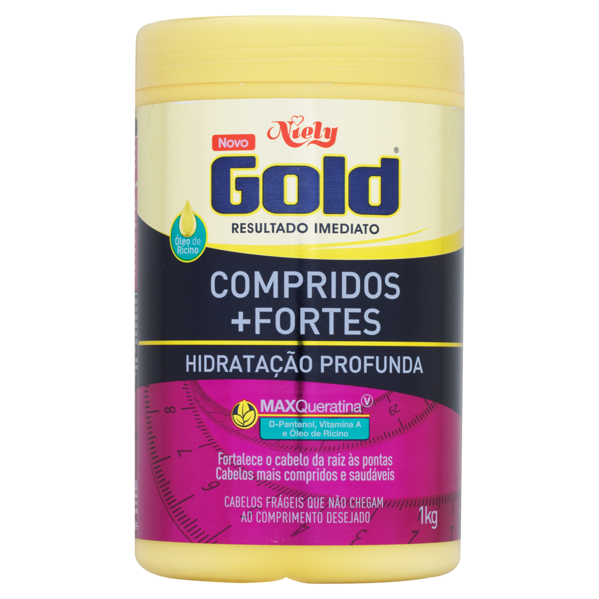 7896000726421 - CREME DE TRATAMENTO NIELY GOLD COMPRIDOS + FORTES POTE 1KG