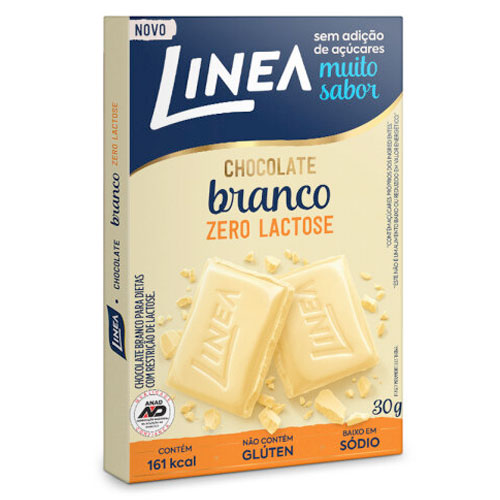 7896001200128 - CHOCOLATE BRANCO ZERO LACTOSE LINEA CAIXA 30G