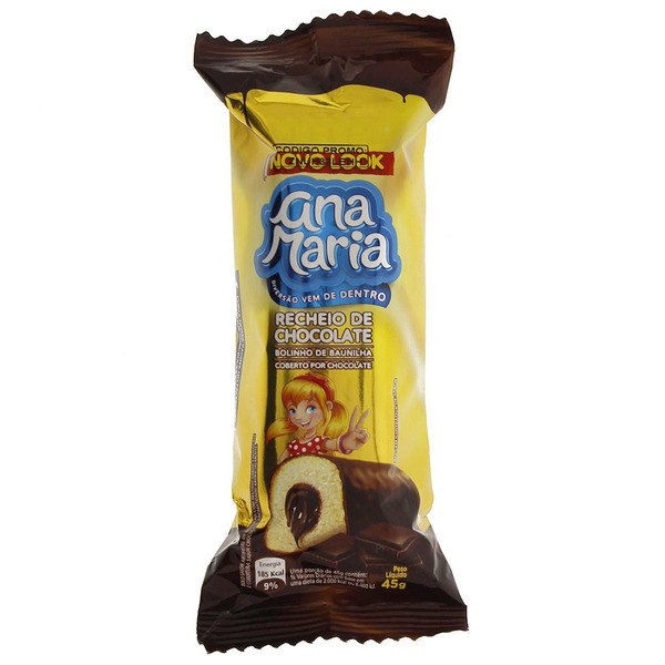 Bolinho Baunilha com Recheio e Cobertura de Chocolate Ana Maria Pacote 42g  - BIG BOX - 402/403 Norte