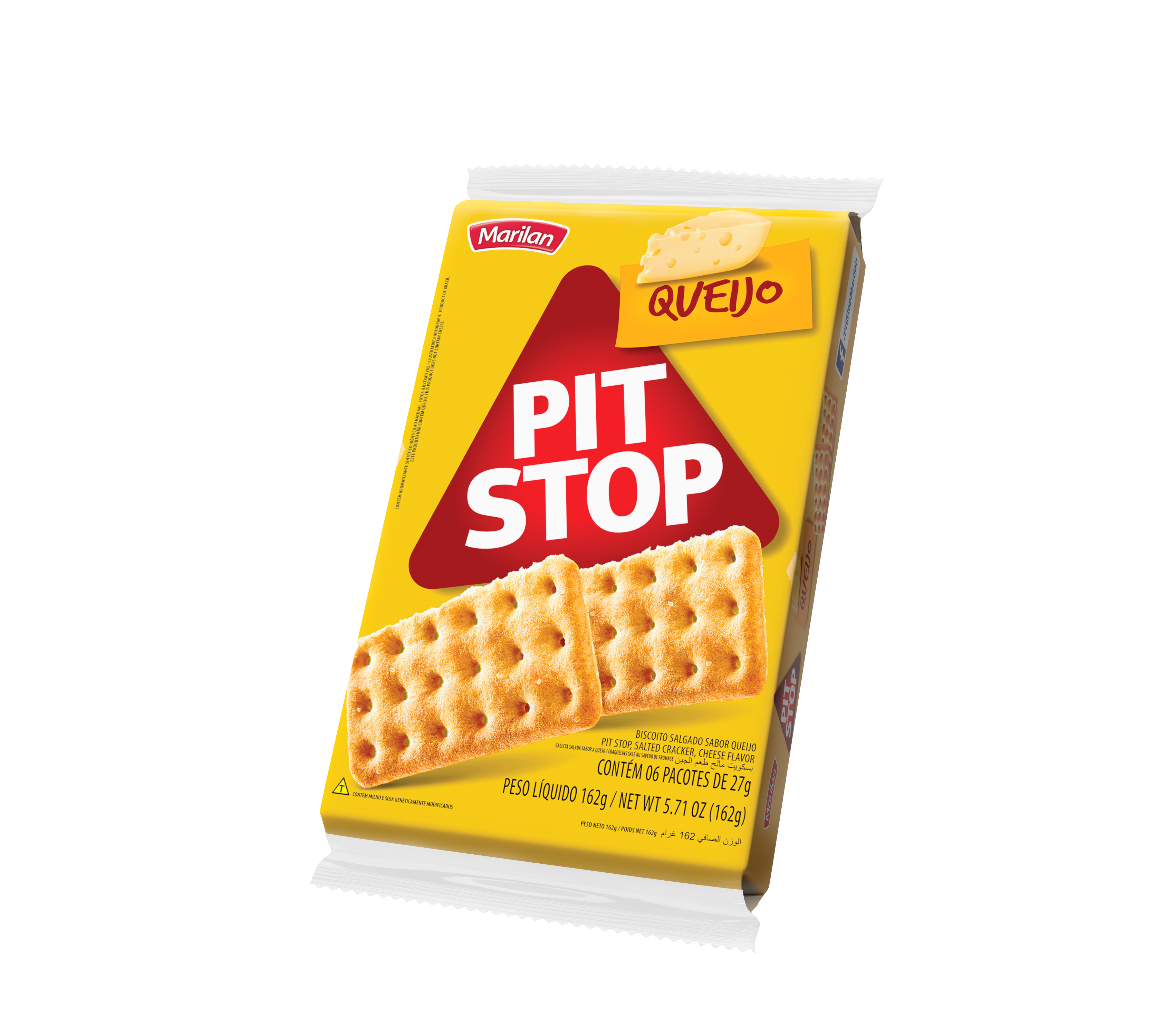 7896003739459 - PACK BISCOITO QUEIJO MARILAN PIT STOP PACOTE 137G 6 UNIDADES
