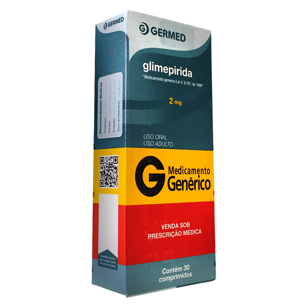 7896004711164 - GLIMEPIRIDA 2 MG 30 COMPRIMIDOS EUROFARMA GENÉRICO