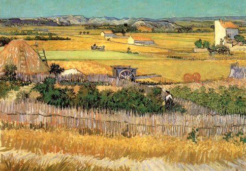 7896006111115 - HARVEST LANDSCAPE FARM BY VICENT VAN GOGH SMALL POSTER REPRO