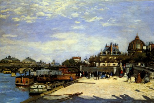 7896006219453 - THE BRIDGE OF ARTS PARIS PONT DES ARTS FRANCE SEINE RIVER 1867 FRENCH BY PIERRE AUGUSTE RENOIR PRINT REPRO
