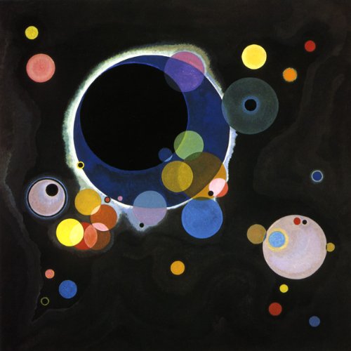 7896006225829 - SEVERAL CIRCLES 1926 CELESTIAL BODIES ORBITING THE UNIVERSE BAUHAUS PERIOD BY VASILY KANDINSKY REPRO ON CANVAS