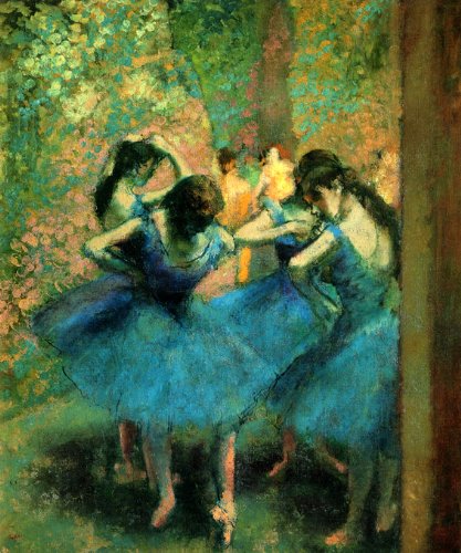 7896006233206 - BLUE DANCERS 1893 BALLET DRESS BALLERINAS BY EDGAR DEGAS LARGE REPRO ON CANVAS