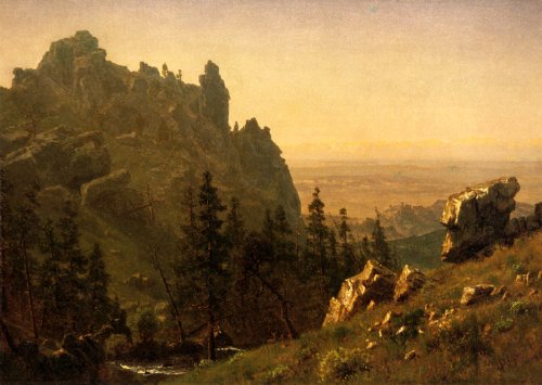 7896006234340 - WIND RIVER COUNTRY 1859 MOUNTAINS BY ALBERT BIERSTADT LARGE REPRO ON CANVAS