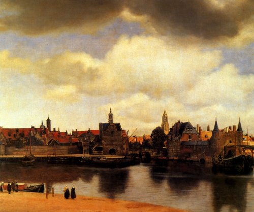 7896006236825 - VIEW OF DELFT HOLLAND 1660 BY VERMEER ON IMAGE SIZE 20 X 24 REPRO ON CANVAS