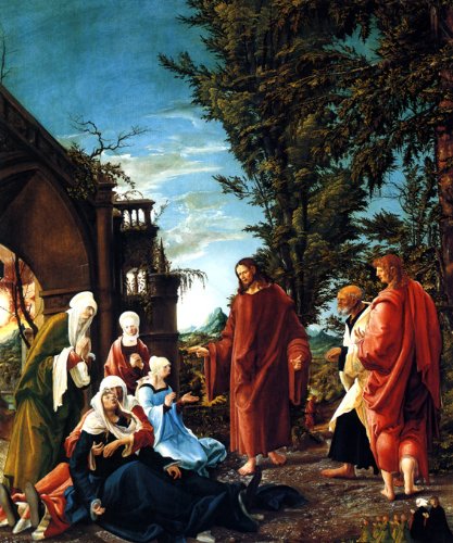 7896006241676 - CHRIST TAKING LEAVE OF HIS MOTHER BY ALBRECHT ALTDORFER ON IMAGE SIZE 16 X 20 ON CANVAS REPRO
