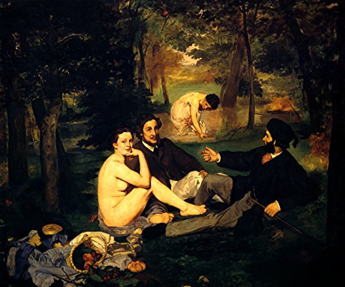 7896006257400 - LUNCHEON ON THE GRASS PICNIC OUTING 1863 FRENCH PAINTING BY MANET LARGE CANVAS REPRO