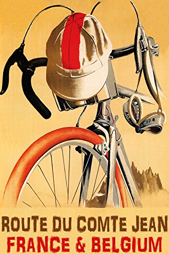 7896006294801 - CYCLING ROUTE DU COMTE JEAN FRANCE BELGIUM BIKE RIDE BICYCLE BIKING SPORT 16 X 24 ON CANVAS VINTAGE POSTER REPRO WE HAVE OTHER SIZES