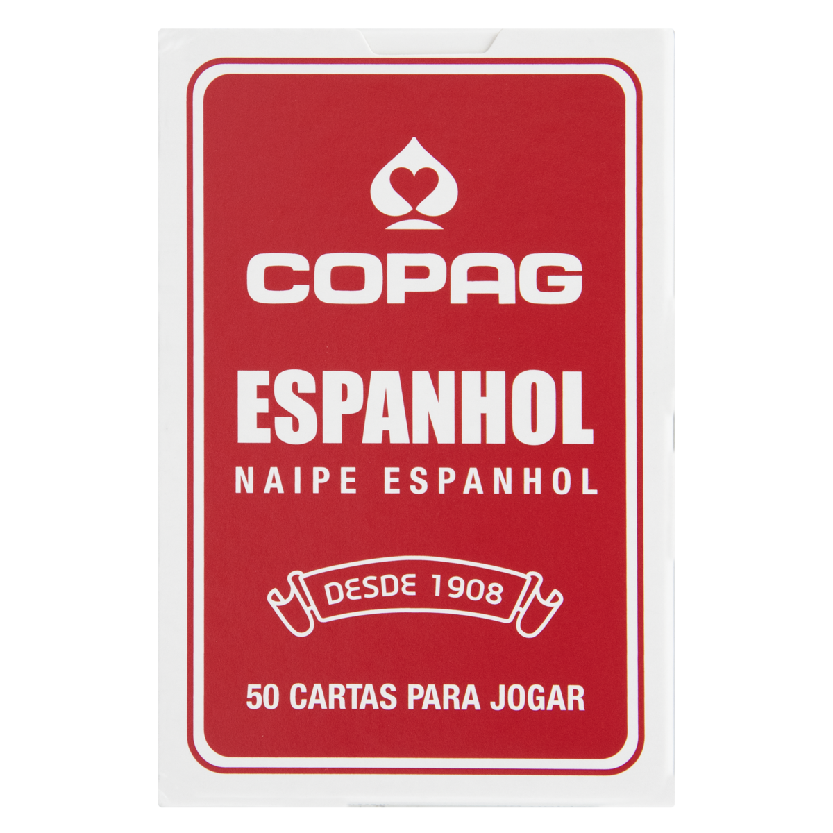 7896008921910 - JOGO DE CARTAS VERMELHAS ESPANHOL COPAG CAIXA 50 CARTAS