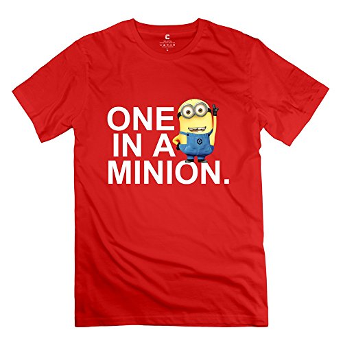 7896009740725 - MEN'S ONE IN A MINION 100% COTTON TEE RED